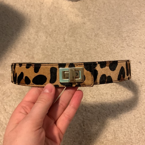 Express Accessories - Express genuine leather leopard belt
